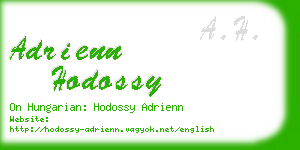 adrienn hodossy business card